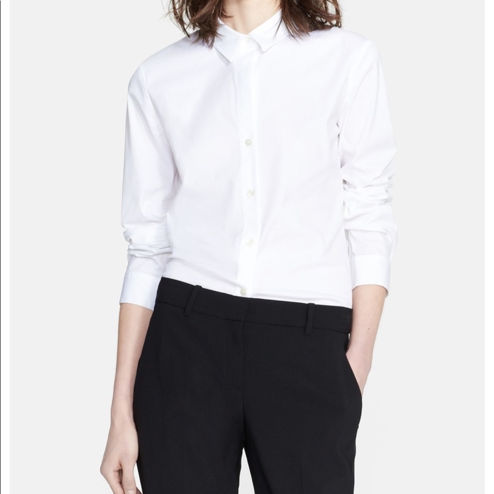 THEORY Larrisa-2 Blouse, Button Front Top, Size P